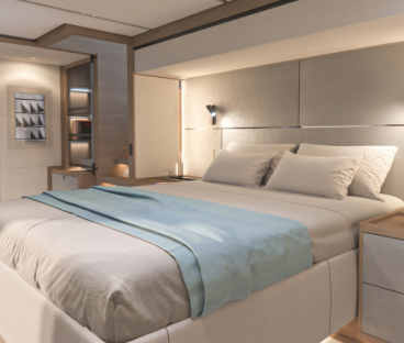 An impressive owner cabin