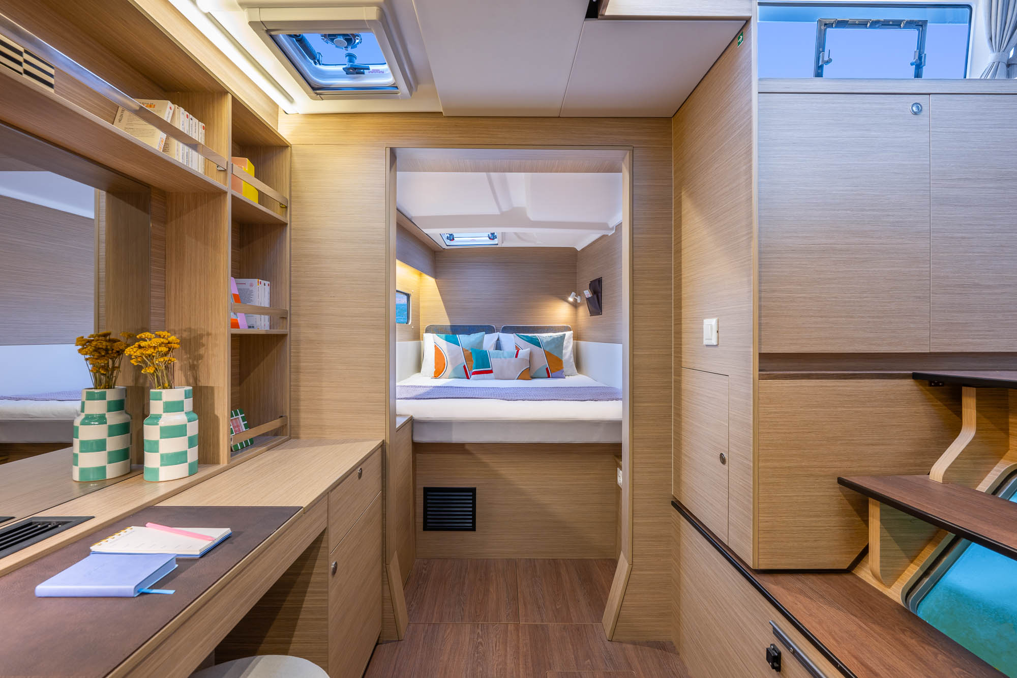 Atmosphere of a large catamaran!